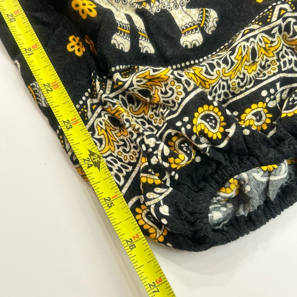Earthbound Elephant Print Harem Pants Rayon Boho Festival XL - Picture 5 of 7